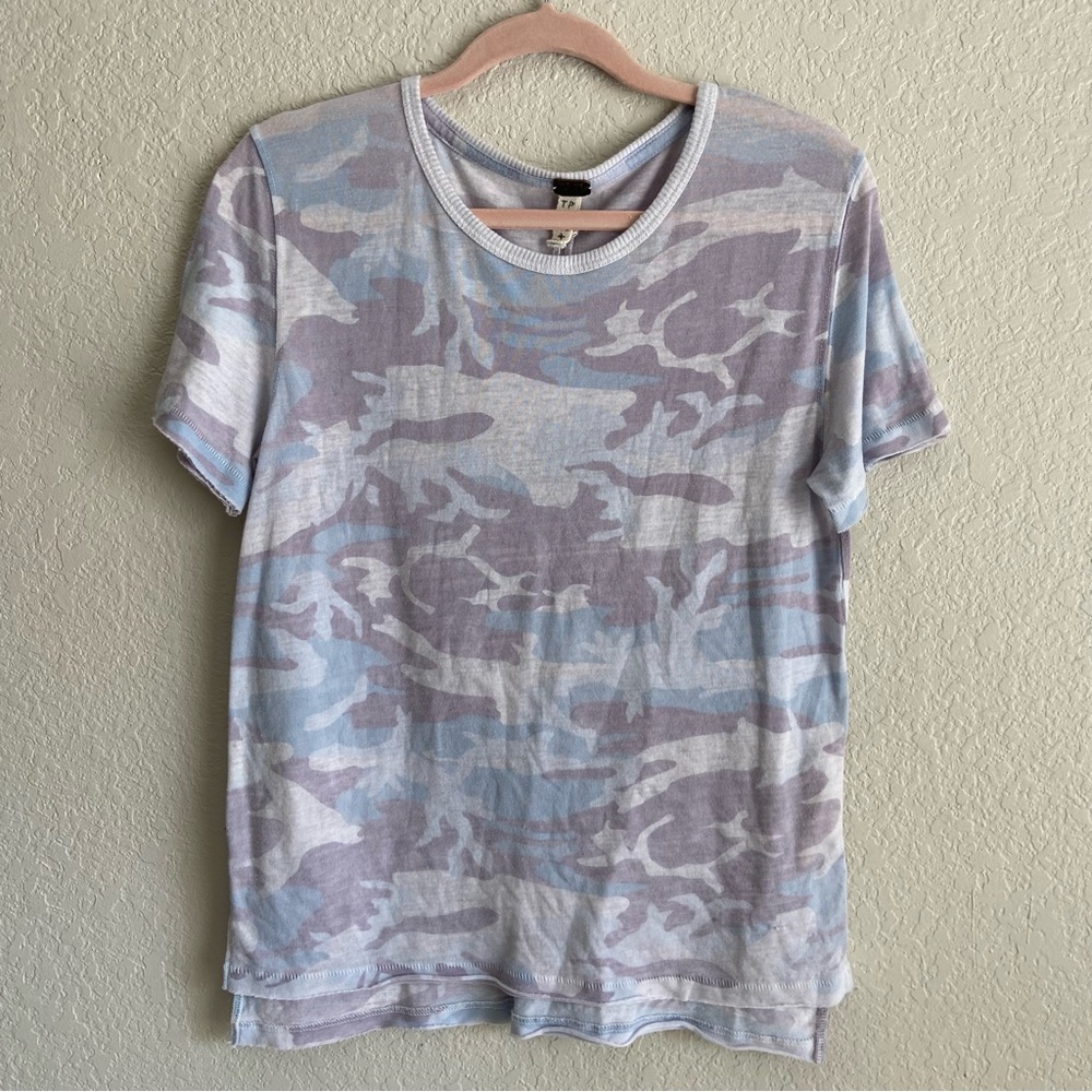 We the Free Oversized Camo T-Shirt Purple Super Soft